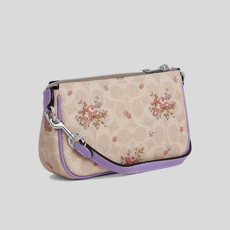COACH Nolita 19 In Signature Canvas With Floral Print Sand Multi CAQ19