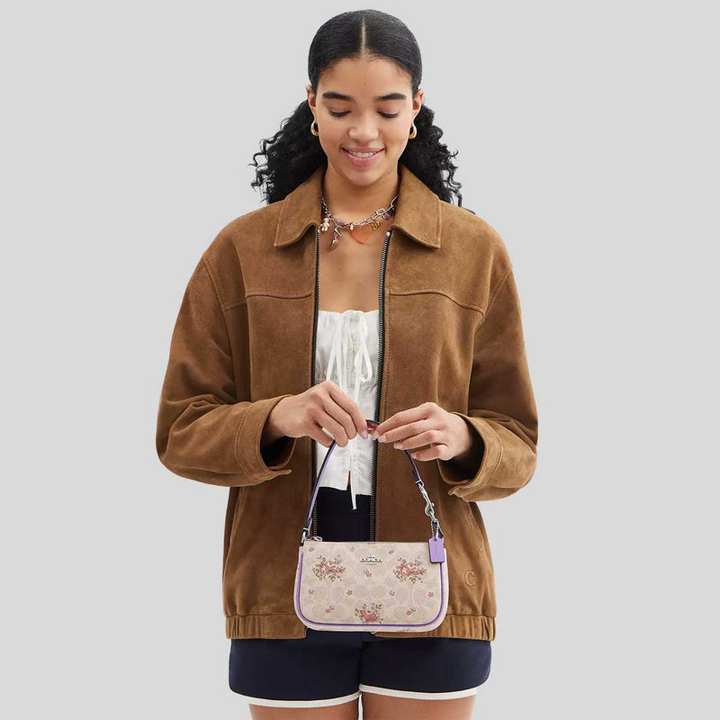 COACH Nolita 19 In Signature Canvas With Floral Print Sand Multi CAQ19