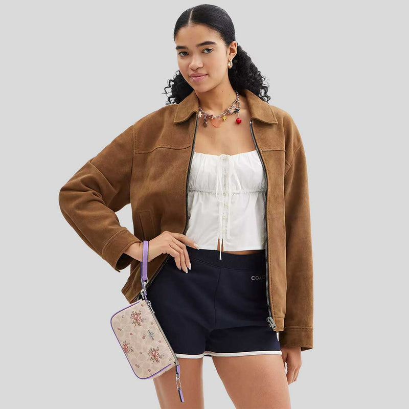 COACH Nolita 19 In Signature Canvas With Floral Print Sand Multi CAQ19