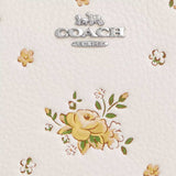 COACH Corner Zip Wristlet With Floral Print Chalk Multi CAQ58