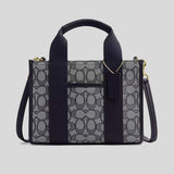 COACH Smith Tote Bag 24 In Signature Jacquard Navy/Midnight Navy CAR78