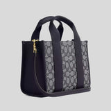 COACH Smith Tote Bag 24 In Signature Jacquard Navy/Midnight Navy CAR78