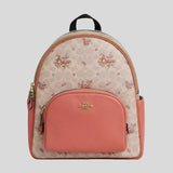 COACH Court Backpack In Signature Canvas With Floral Print Sand Multi CAS40