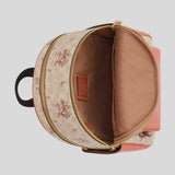 COACH Court Backpack In Signature Canvas With Floral Print Sand Multi CAS40