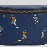COACH Warren Mini Belt Bag With Baseball Print Deep Blue Multi CAX43