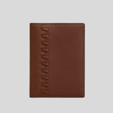 COACH Passport Card Case With Whipstitch Saddle CBE02