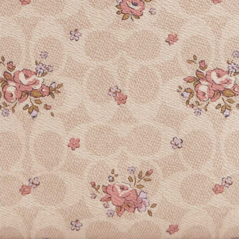 COACH Gallery Tote Bag In Signature Canvas With Floral Print Sand Multi CBF10