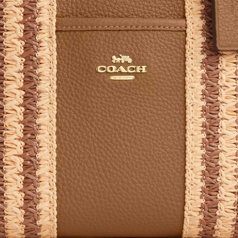 COACH Smith Tote Bag 24 Honey Brown Multi CBG91