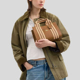 COACH Smith Tote Bag 24 Honey Brown Multi CBG91