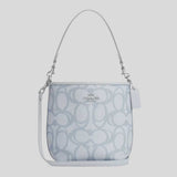 COACH City Bucket Bag In Sketch Signature Canvas Ice Blue CBH90