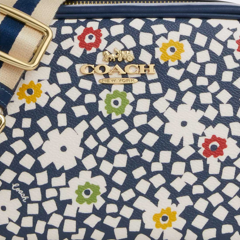 COACH Jamie Camera Bag With Floral Print Deep Blue Multi CBM22