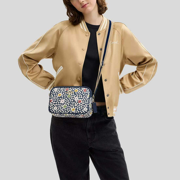 COACH Jamie Camera Bag With Floral Print Deep Blue Multi CBM22