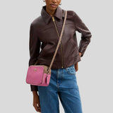 COACH Jamie Camera Bag In Signature Canvas Pink/Tan CBM24
