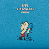 COACH Coach X Peanuts Snap Wallet With Linus Parrot Blue Multi CBN91