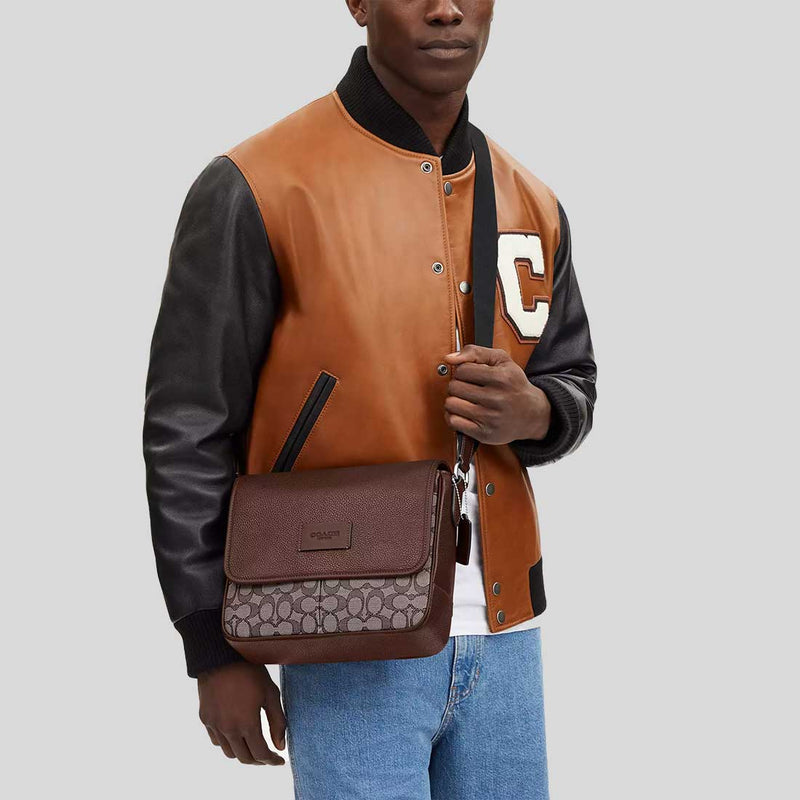 COACH Sprint Map Bag 25 In Signature Jacquard Oak/Maple CE534