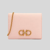 Salvatore Ferragamo Calf Leather Small Wallet On Chain Nylund Pink 0746681 lussocitta lusso citta
