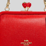 Coach Nora Kisslock Crossbody With Strawberry Electric Red CH339
