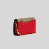 Coach Mini Wallet On A Chain In Signature Canvas With Strawberry CH355