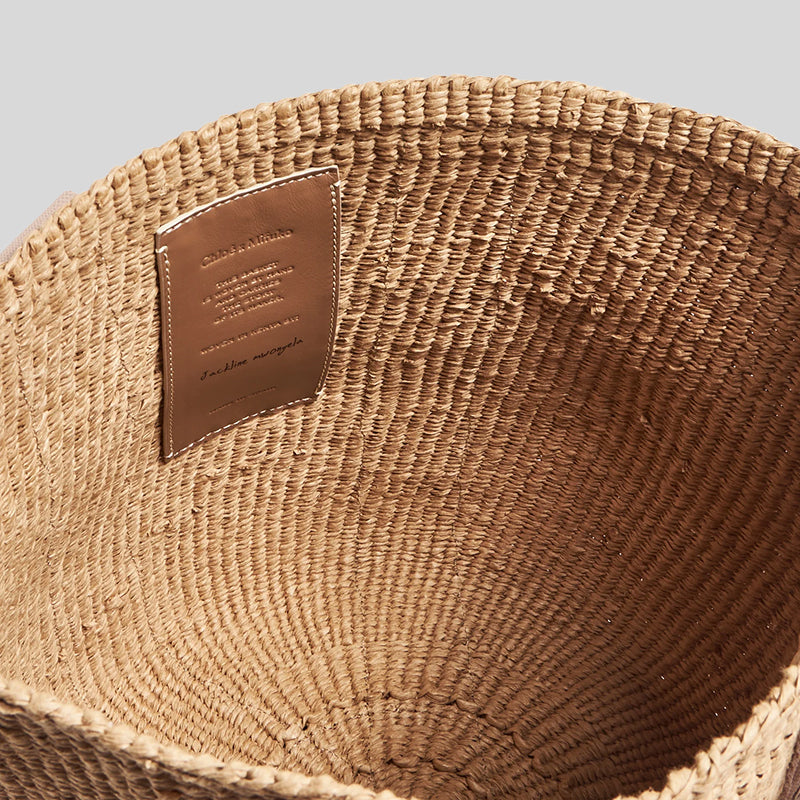 CHLOE Large Woody Basket In Natural Fibers Blushy Beige CHC23AS380L1826Y
