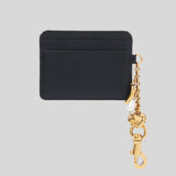 CHLOE Charms Card Holder In Grained Leather Black CH25AP977Q12001