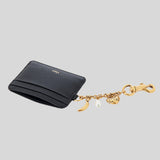 CHLOE Charms Card Holder In Grained Leather Black CH25AP977Q12001