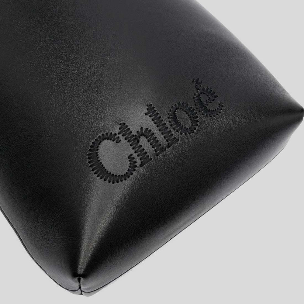 CHLOE｜ (CHC23UP873I10 26X) CHLOE Micro Chloe Sense Tote Bag In Soft Leather Black