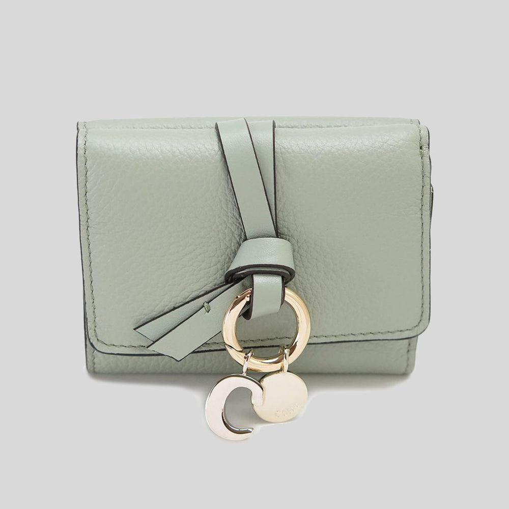 CHLOE Alphabet Mini Trifold Wallet Sea Grass CHC21WP946F57