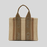 CHLOE Small Woody Tote Bag Dark Nut CHC23AS397L1729X