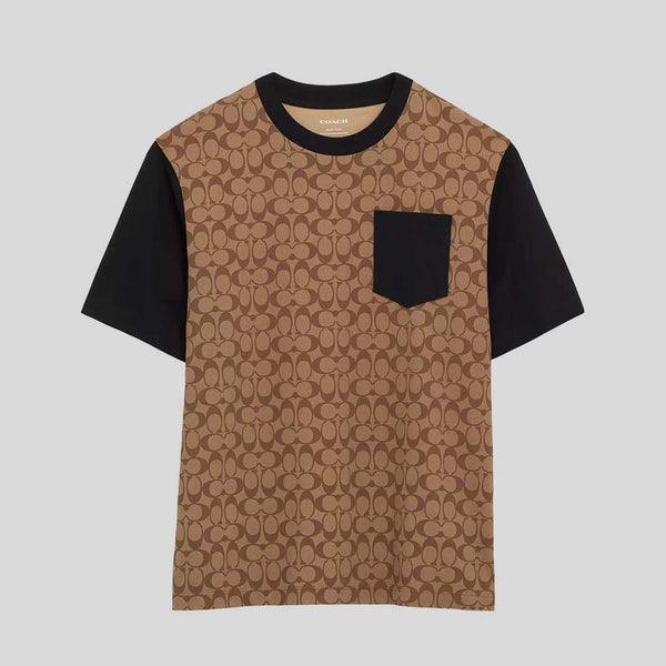 Signature T Shirt In Organic Cotton Khaki Signature CO789