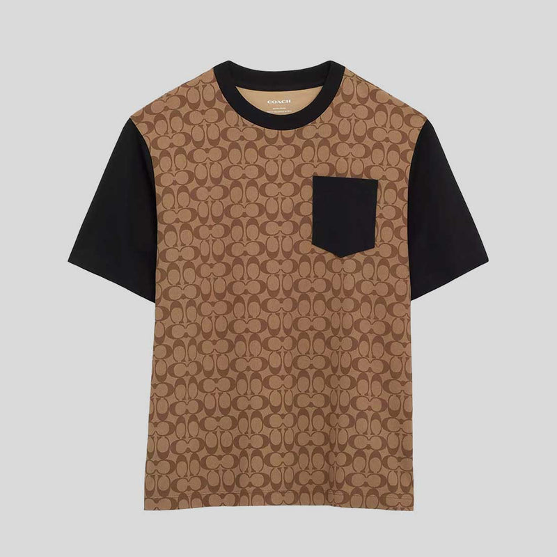 Signature T Shirt In Organic Cotton Khaki Signature CO789