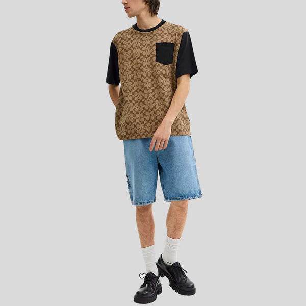 Signature T Shirt In Organic Cotton Khaki Signature CO789