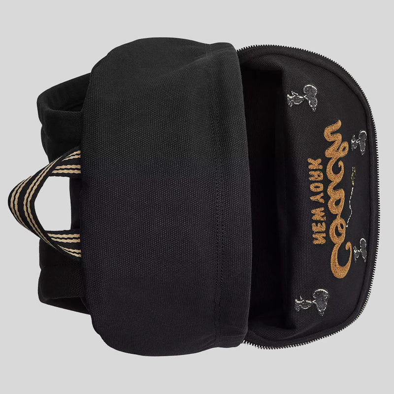 COACH Coach X Peanuts Snoopy Cargo Backpack Black Multi CBF69