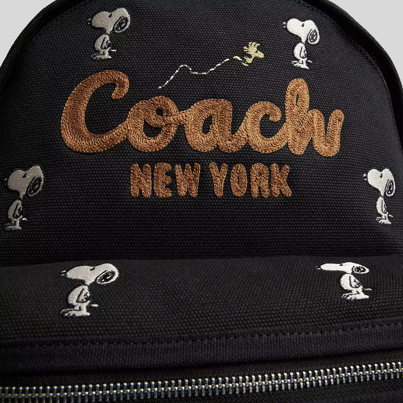 COACH Coach X Peanuts Snoopy Cargo Backpack Black Multi CBF69