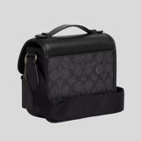 COACH Racer Crossbody Bag In Signature Canvas Charcoal/Black CBG13