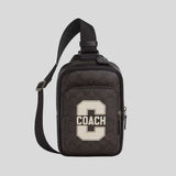 COACH Racer Sling Pack With Varsity Graphic Walnut Multi CCE77
