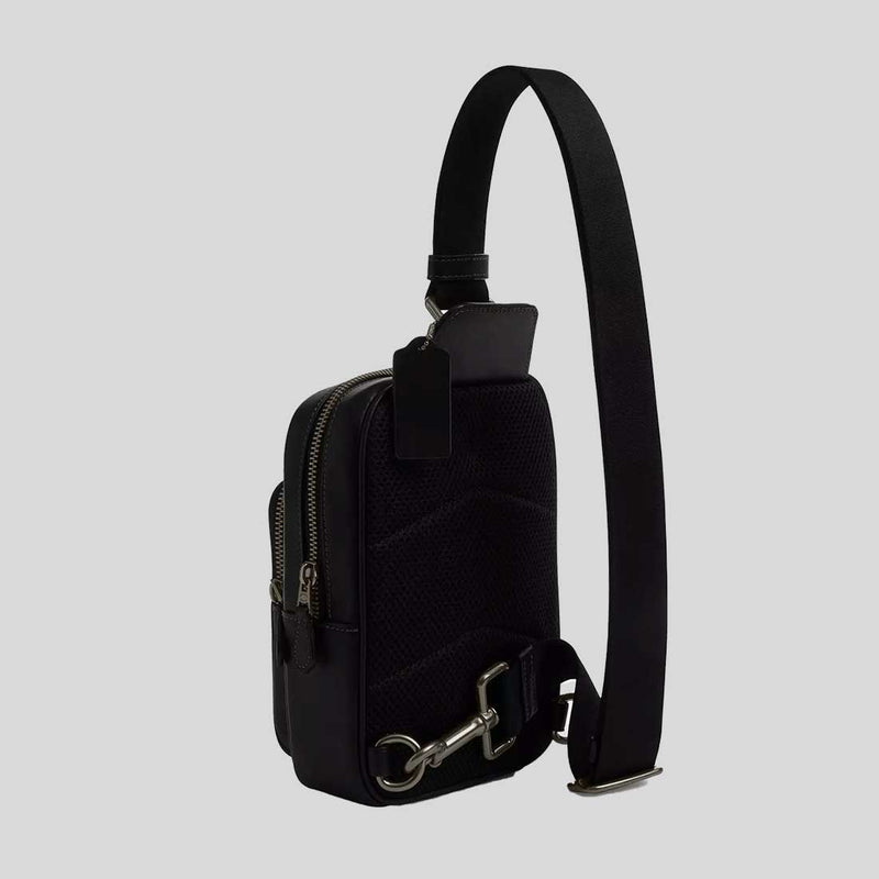 COACH Racer Sling Pack With Varsity Graphic Walnut Multi CCE77