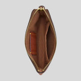 COACH Corner Zip Wristlet In Signature Canvas With Halloween Print Tan Multi CCL20