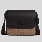 COACH Sprint Map Bag 25 In Signature Jacquard Tan/Black CE534