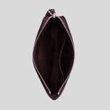 COACH Corner Zip Wristlet Silver/Plum CV396