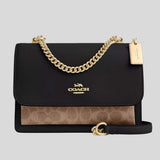 COACH Klare Crossbody Bag In Signature Canvas Tan/Black CV978