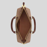 COACH Georgia Satchel Bag In Signature Canvas Tan/Brown CW422