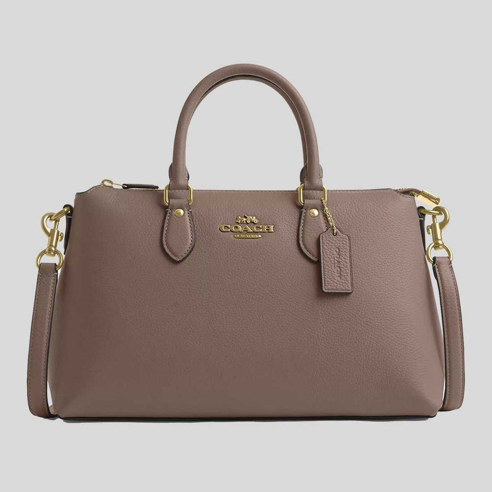 COACH Georgia Satchel Bag Dark Stone CR156