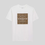 COACH Signature Square T Shirt In Organic Cotton White CO790