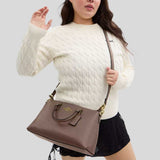 COACH Georgia Satchel Bag Dark Stone CR156