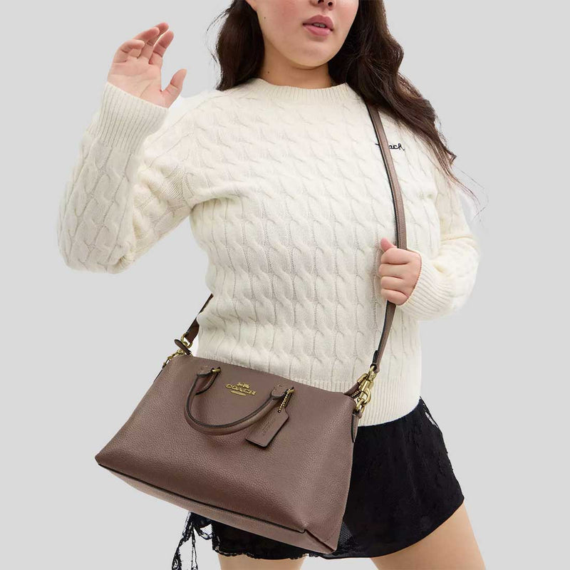 COACH Georgia Satchel Bag Dark Stone CR156