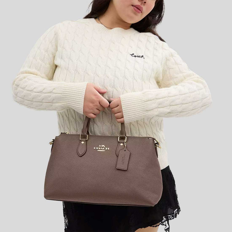 COACH Georgia Satchel Bag Dark Stone CR156