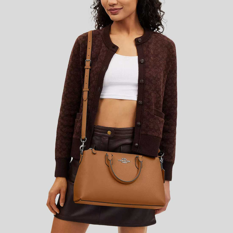 COACH Georgia Satchel Bag Light Saddle CR156