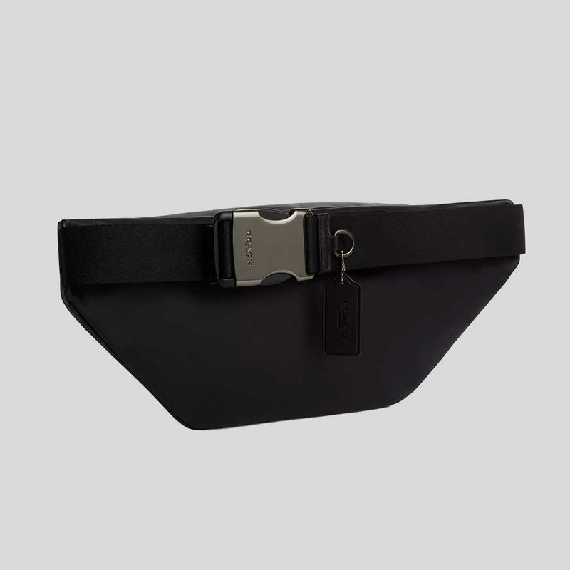 COACH Racer Belt Bag In Signature Charcoal/Black CT714