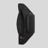 COACH Racer Belt Bag In Signature Charcoal/Black CT714
