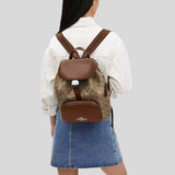 COACH Pace Large Backpack In Signature Canvas Khaki Saddle CT810